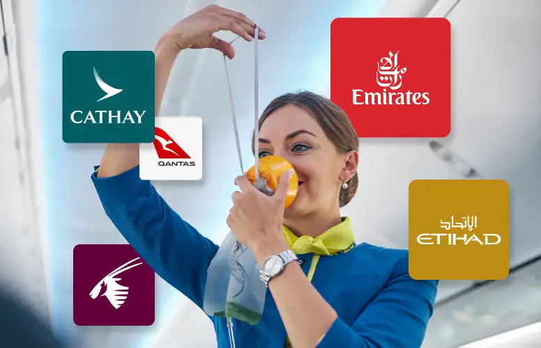 Logos of the safest airlines