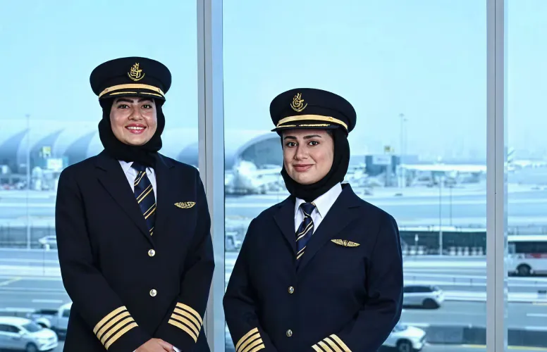 Emirates female pilot