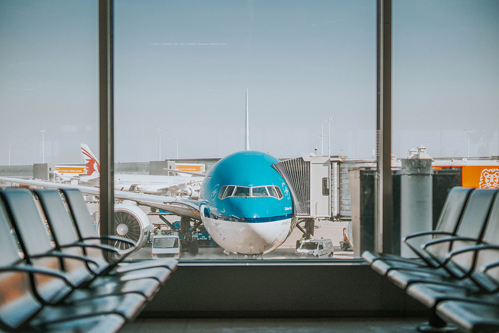 Working at an airport terminal
